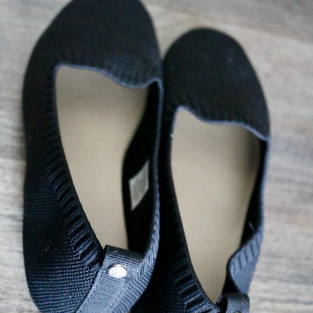 Danskin Black Slippers with Elasticized Slip-On Design